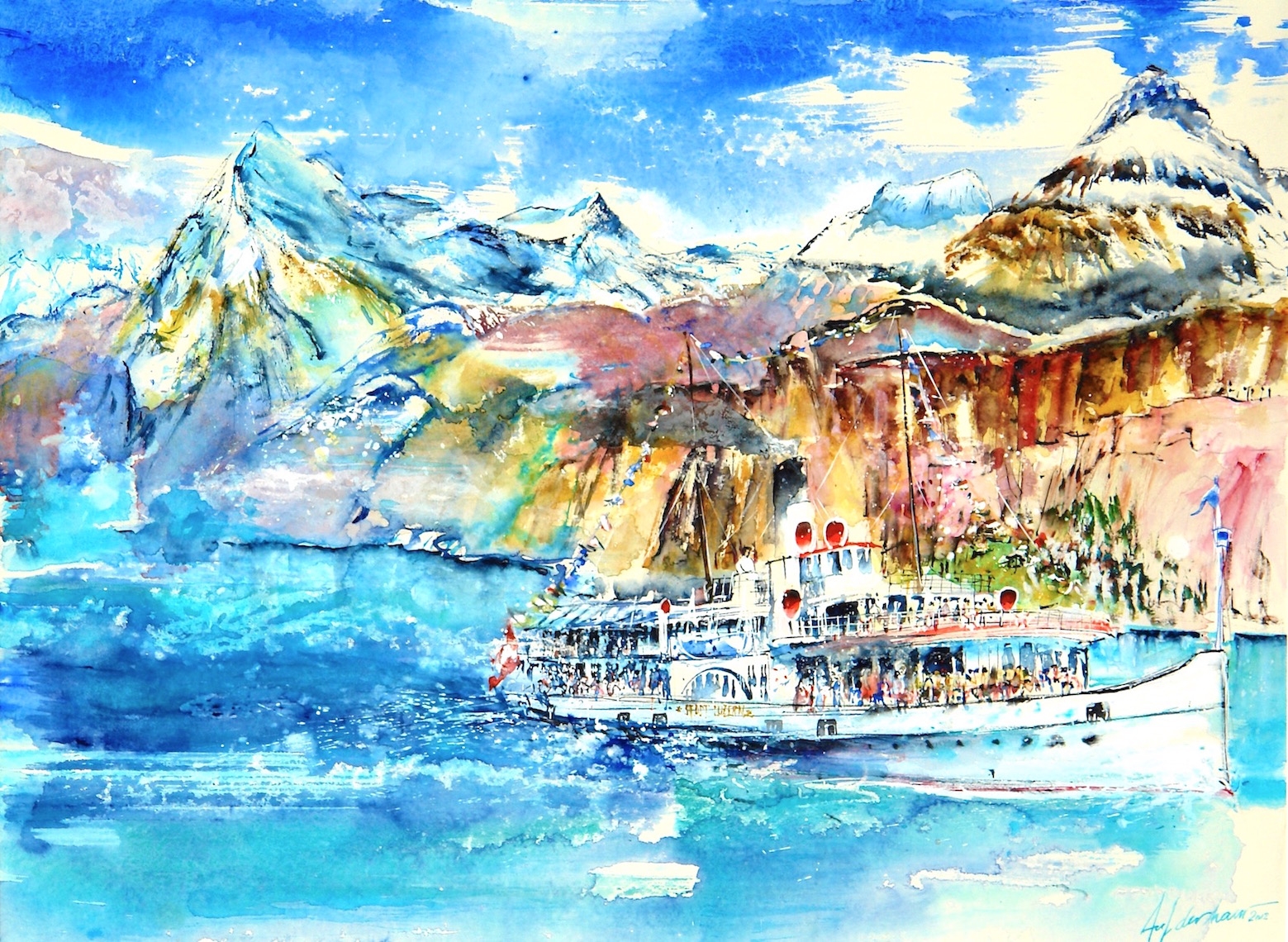 Dampfschiff Stadt Luzern im Urnersee