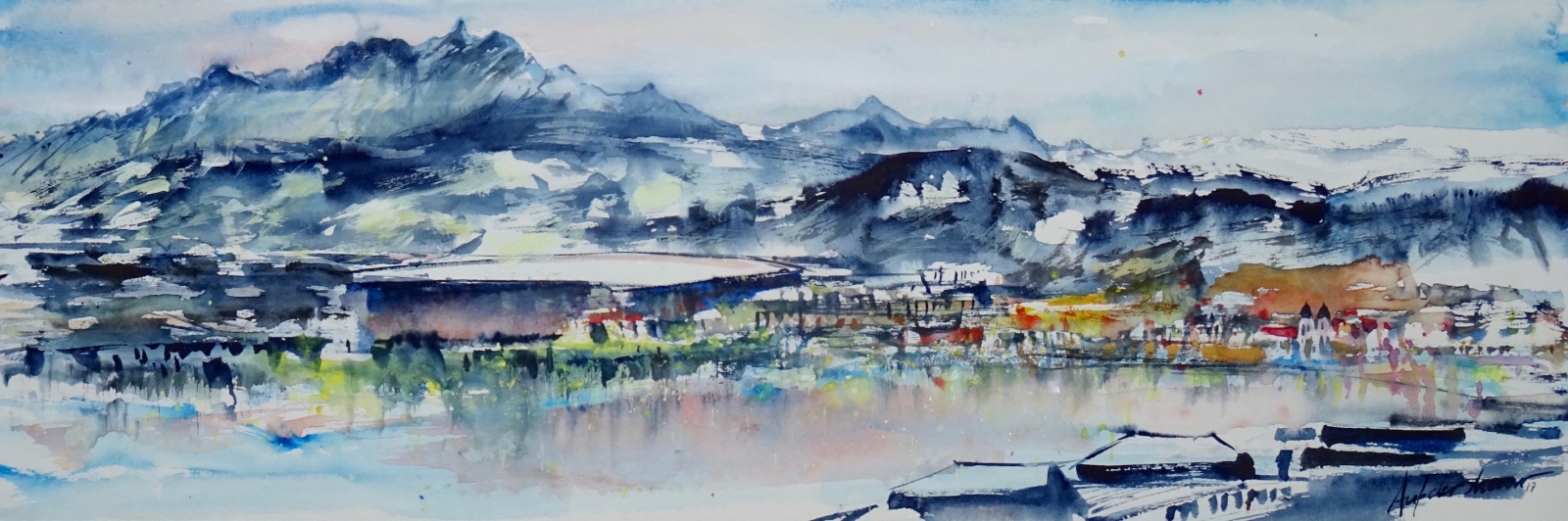 Luzern Winter Seebucht
