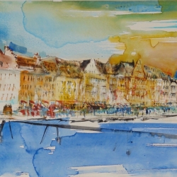 Kornschütte in Luzern und Kapellbrücke