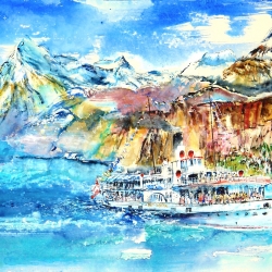Dampfschiff Stadt Luzern im Urnersee